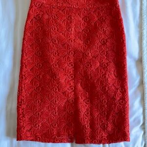 Elegant Red Lace Skirt